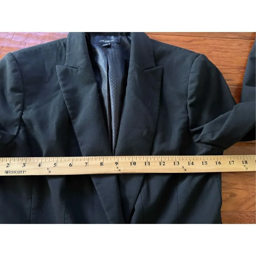 Ann Taylor one button Classic blazer in stretch Cotton Shorts ZS 6